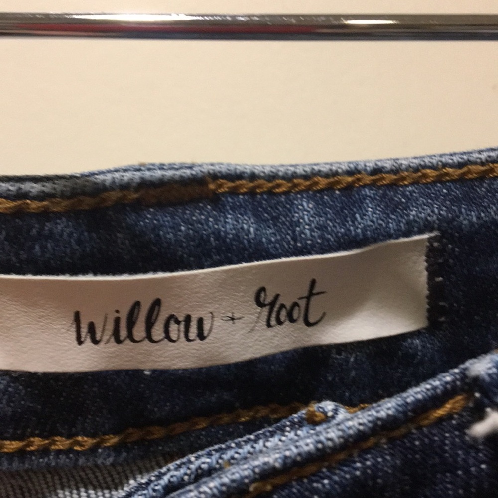 NWOT! Willow+Root crocheted The MOM fit ultra HIGH RISE High waist jeans size 26 - Picture 6 of 12
